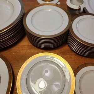 5 Mikasa Crown Jewel 6 1/2" bread & butter plates